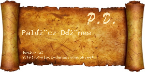 Palócz Dénes névjegykártya